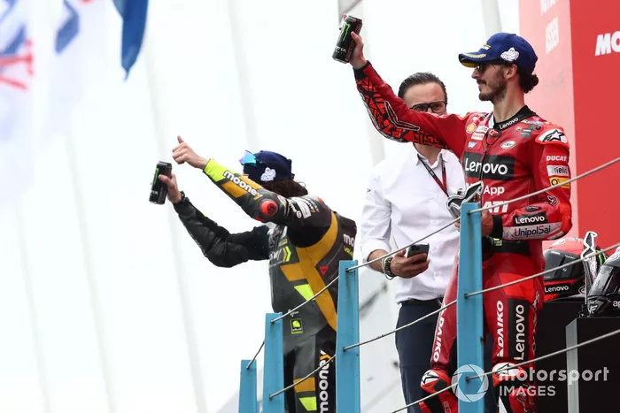 Podio: ganador Francesco Bagnaia, Ducati Team