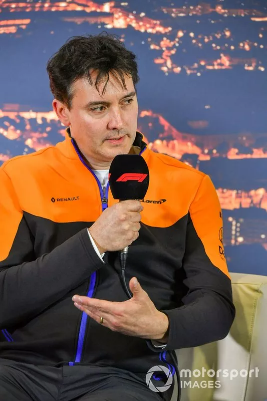James Key, Technical Director, McLaren  in the press conference