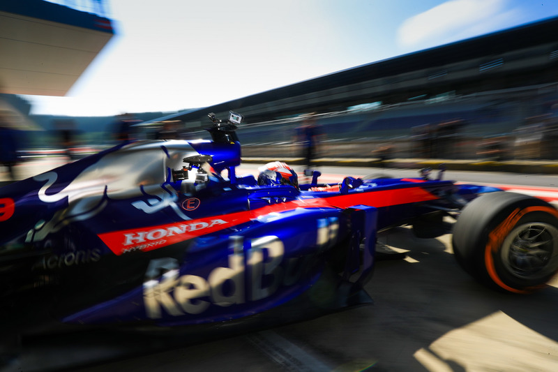 Marc Marquez, tests the Toro Rosso F1 car