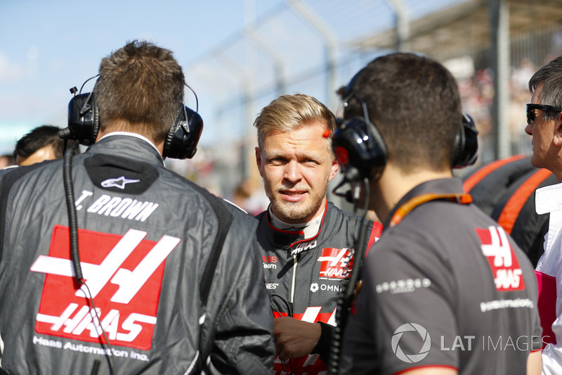 Kevin Magnussen, Haas F1 Team, in griglia