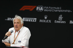 Charlie Whiting, Race Director, FIA, speaks at the Thursday FIA Press Conference