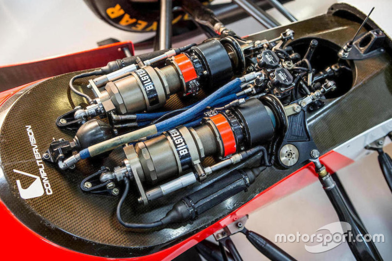 1993 McLaren-Cosworth Ford MP4/8A of Ayrton Senna, front suspension detail