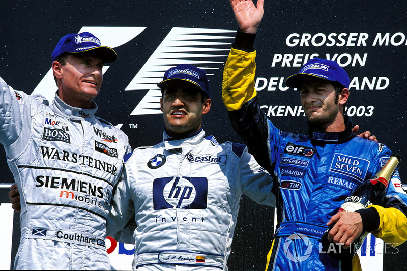 Podium: 1. Juan Pablo Montoya, Williams; 2. David Coulthard, McLaren; 3. Jarno Trulli, Renault