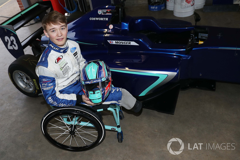 Billy Monger makes his single seater racing car comeback by testing a Carlin run MSV Formula 3 car
