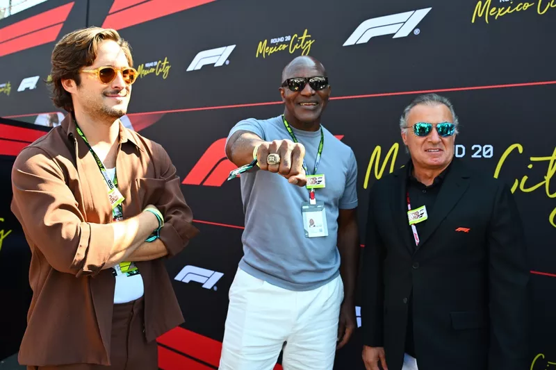 Evander Holyfield et Jean Alesi