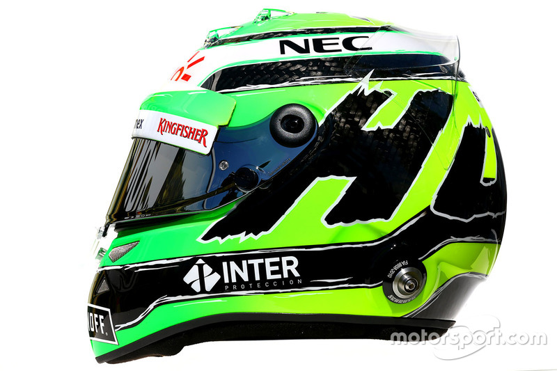 The helmet of Nico Hulkenberg, Sahara Force India F1