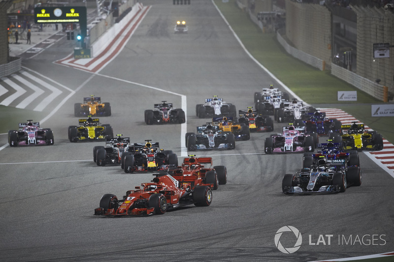 Start: Sebastian Vettel, Ferrari SF71H leads