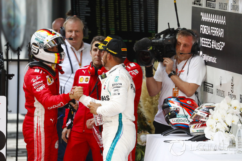 Sebastian Vettel, Ferrari, Lewis Hamilton, Mercedes-AMG F1