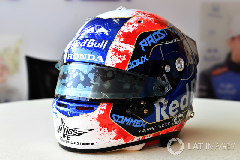 The helmet of Pierre Gasly, Scuderia Toro Rosso