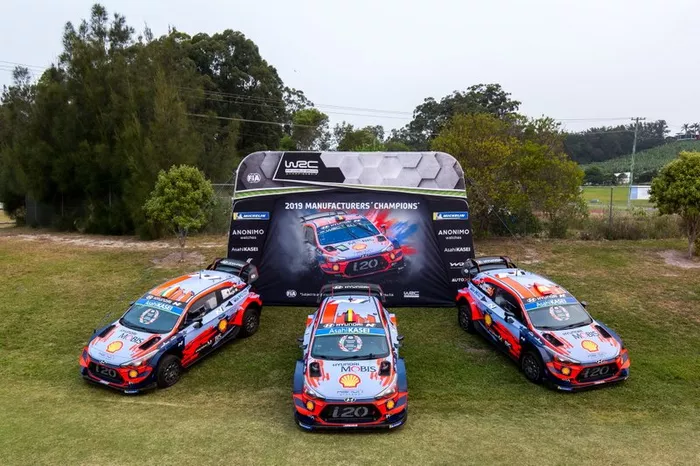 Celebración del campeonato de equipos de Hyundai Motorsport