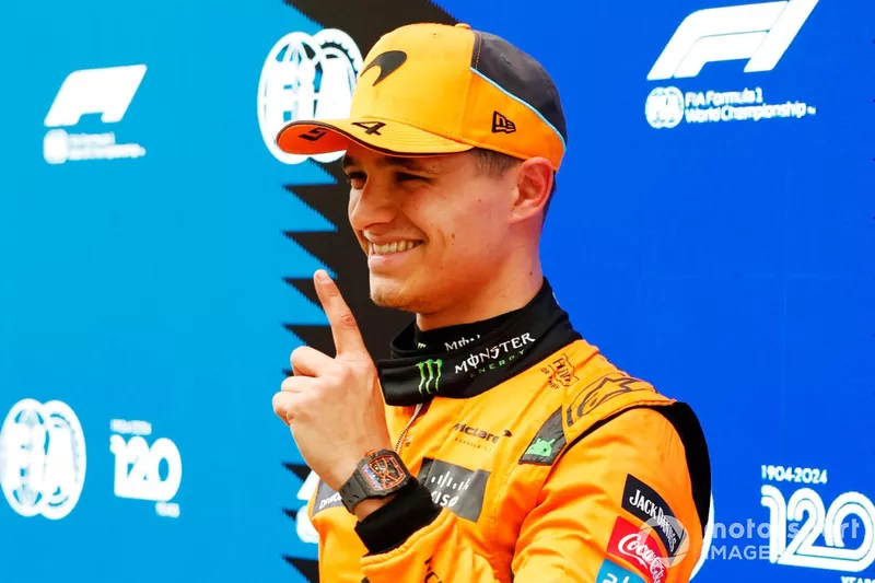 Le poleman du sprint Lando Norris, McLaren F1 Team
