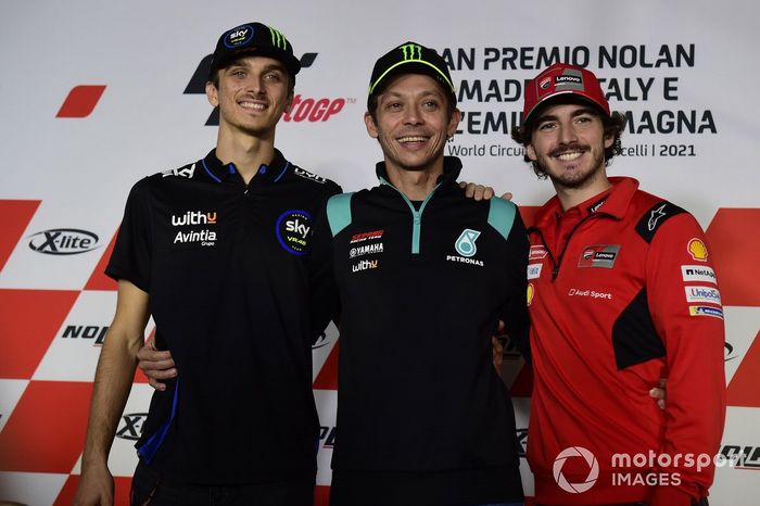 Luca Marini, Esponsorama Racing, Valentino Rossi, Petronas Yamaha SRT, Francesco Bagnaia, Ducati Team
