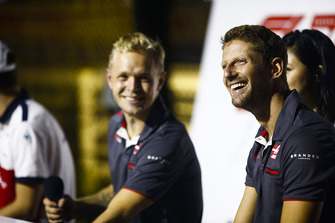 Romain Grosjean, Haas F1 Team, Kevin Magnussen, Haas F1 Team