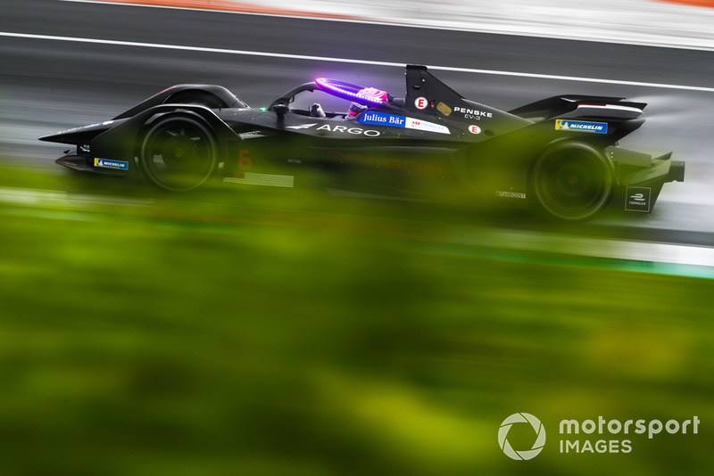 Maximilian Günther, Dragon Racing, Penske EV-3 with the new hyper boost LED lights on the halo