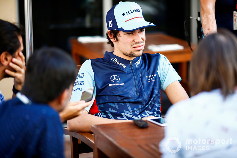 Lance Stroll, Williams Racing, parle à la presse