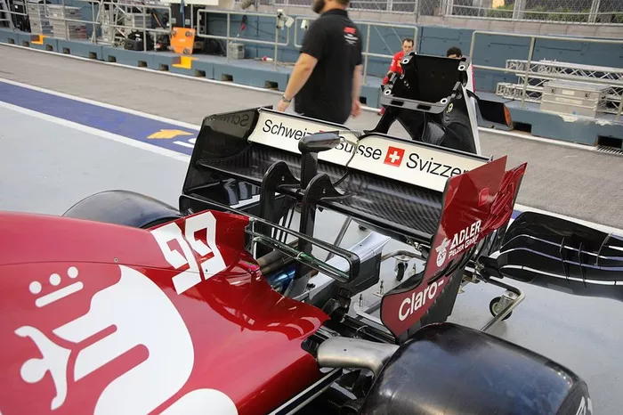 Trasera del Alfa Romeo Racing C38