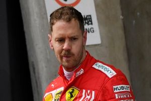 Sebastian Vettel, Ferrari, 3rd position, in Parc Ferme