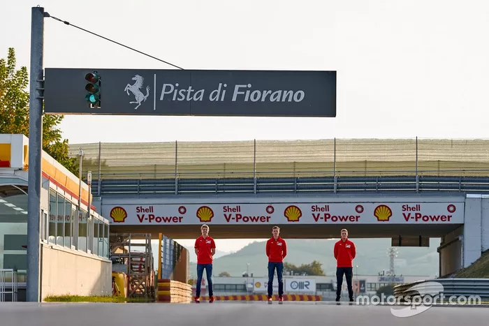 Callum Ilott, Mick Schumacher and Robert Shwartzman, Ferrari Driver Academy