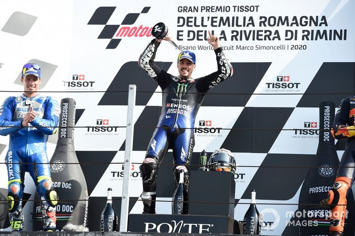 Podio: ganador Maverick Viñales, Yamaha Factory Racing