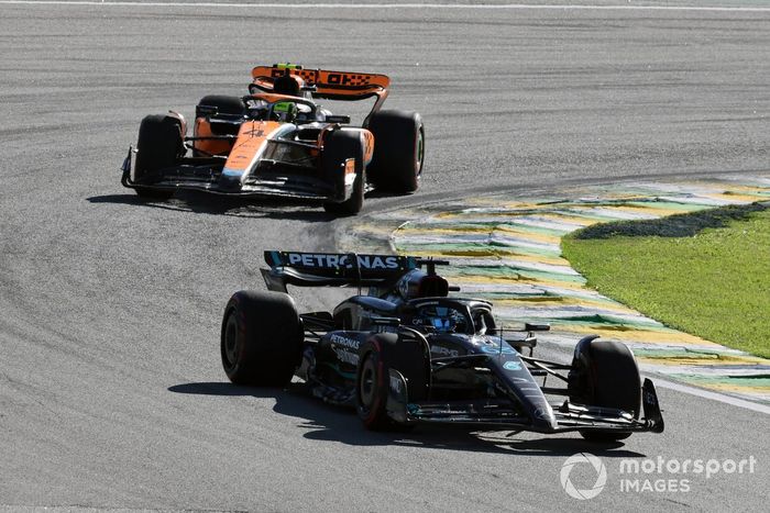 George Russell, Mercedes F1 W14, Lando Norris, McLaren MCL60