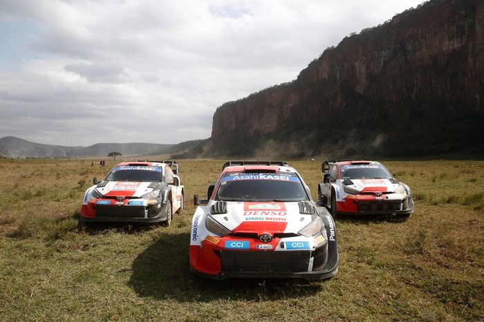 Kalle Rovanpera, Jonne Halttunen, Toyota Gazoo Racing WRT Toyota GR Yaris Rally1, Elfyn Evans, Scott Martin, Toyota Gazoo Racing WRT Toyota GR Yaris Rally1, Takamoto Katsuta, Aaron Johnston, Toyota Gazoo Racing WRT NG Toyota GR Yaris Rally1