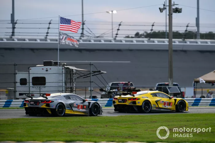 #3 Corvette Racing Corvette C8.R, GTLM: Antonio Garcia, Jordan Taylor, #4 Corvette Racing Corvette C8.R, GTLM: Oliver Gavin, Tommy Milner  