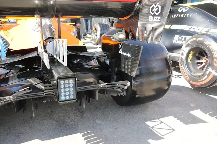 Detalle del difusor del McLaren MCL35