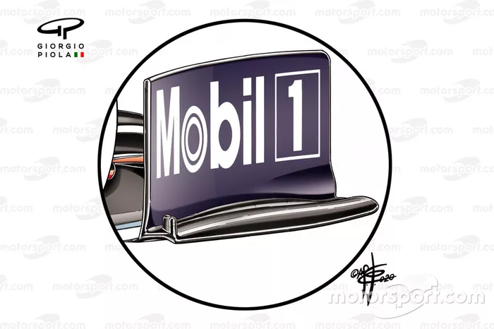 Endplate delantero del Red Bull Racing RB16 
