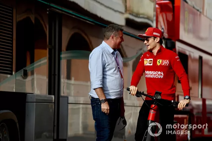 Charles Leclerc, Ferrari con David Croft, Sky TV 