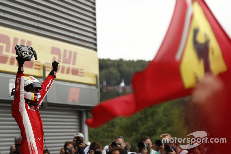Race winner Sebastian Vettel, Ferrari