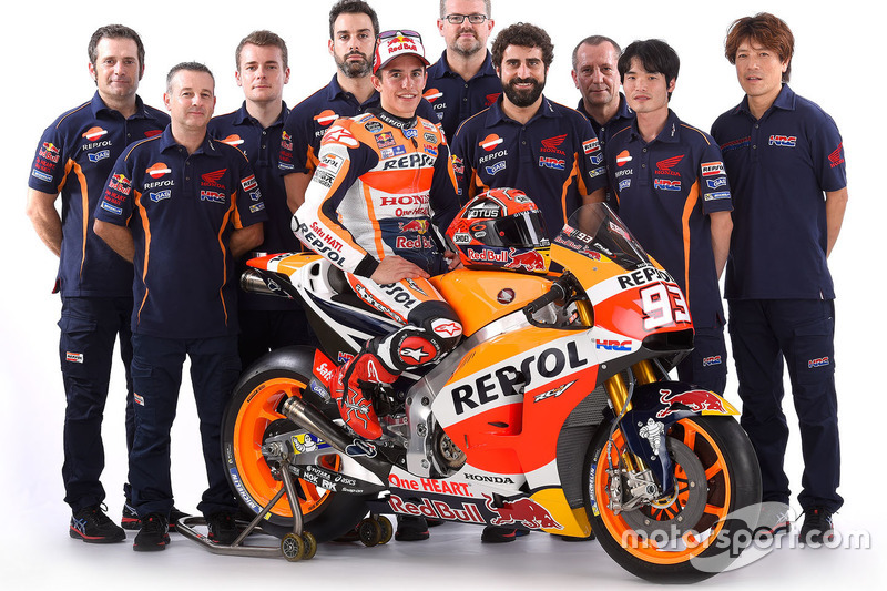 Marc Marquez, Repsol Honda Team, com sua equipe
