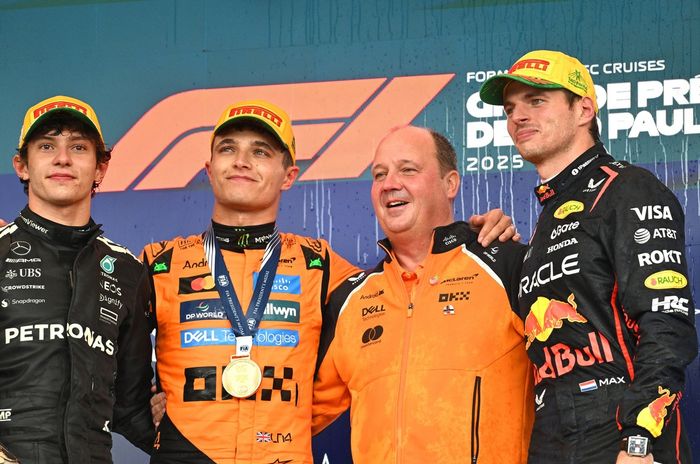 Lando Norris, McLaren, Max Verstappen, Red Bull Racing, Andrea Kimi Antonelli, Mercedes