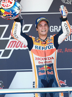 Podium : le vainqueur Dani Pedrosa, Repsol Honda Team
