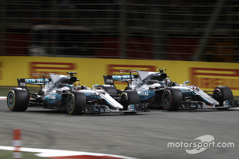 Lewis Hamilton, Mercedes AMG F1 W08 y Valtteri Bottas, Mercedes AMG F1 W08