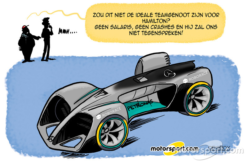 Cartoon van Cirebox - Mercedes zoekt vervanger van Nico Rosberg