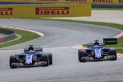Marcus Ericsson, Sauber C36 and Pascal Wehrlein, Sauber C36