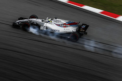 Felipe Massa, Williams FW40 locks up