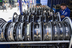 Wheels awaiting the fiting of Michelin tyres