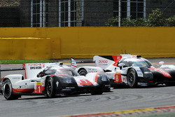 #1 Porsche Team, Porsche 919 Hybrid: Neel Jani, Andre Lotterer, Nick Tandy; #8 Toyota Gazoo Racing,
