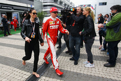 Kimi Raikkonen, Ferrari with his wife Minttu Virtanen