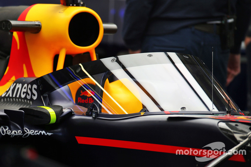 Red Bull Racing RB12 with the aeroscreen