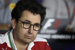 Mattia Binotto, directeur technique Ferrari lors de la conférence de presse de la FIA