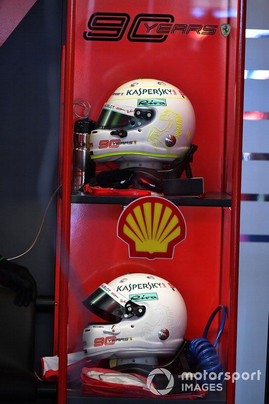 Il casco di Sebastian Vettel, Ferrari