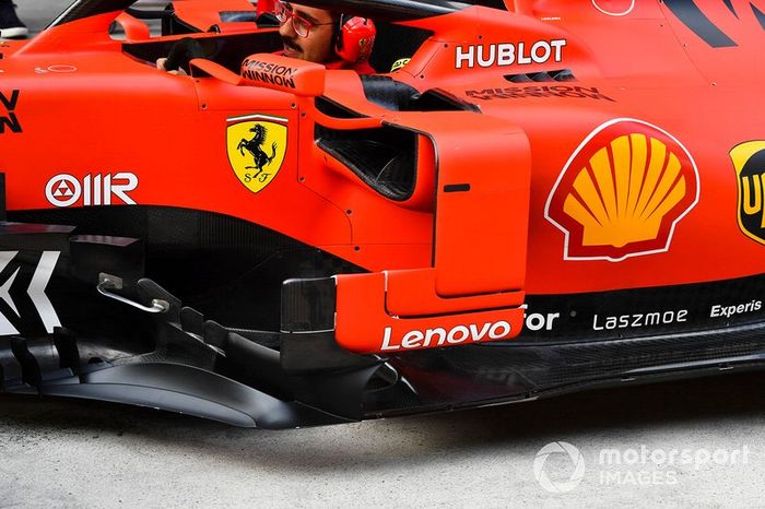 Detalhe do bargeboard da Ferrari