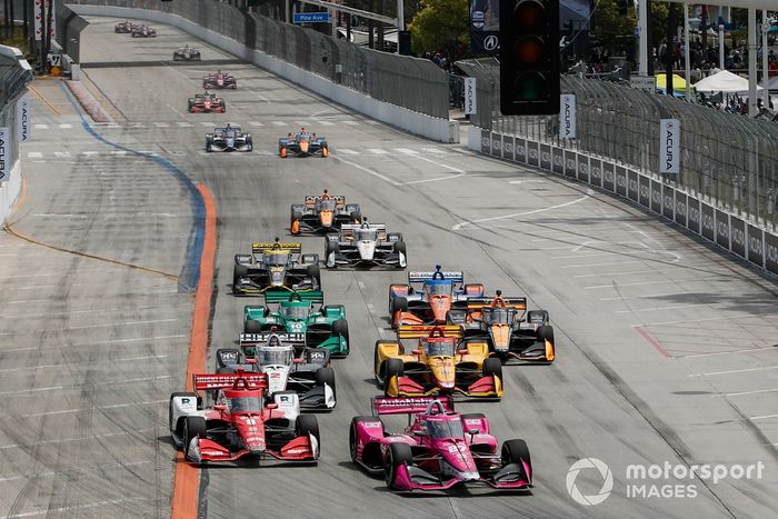 Arrancada Kyle Kirkwood, Andretti Autosport Honda Marcus Ericsson, Chip Ganassi Racing Honda