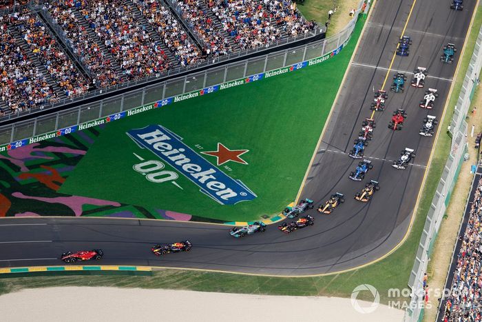 Charles Leclerc, Ferrari F1-75, Max Verstappen, Red Bull Racing RB18, Lewis Hamilton, Mercedes W13, Sergio Perez, Red Bull Racing RB18, Lando Norris, McLaren MCL36, George Russell, Mercedes W13