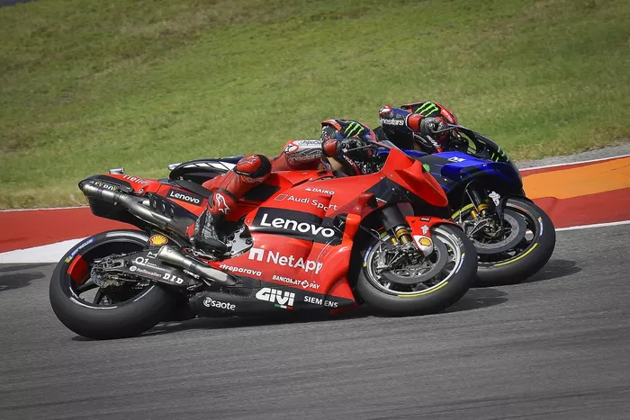 Fabio Quartararo, Yamaha Factory Racing, Francesco Bagnaia, Ducati Team  