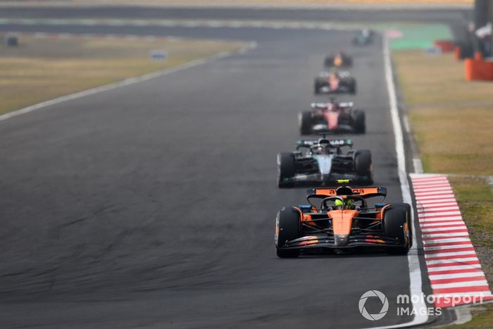 Charles Leclerc, Ferrari, Lando Norris, McLaren, George Russell, Mercedes