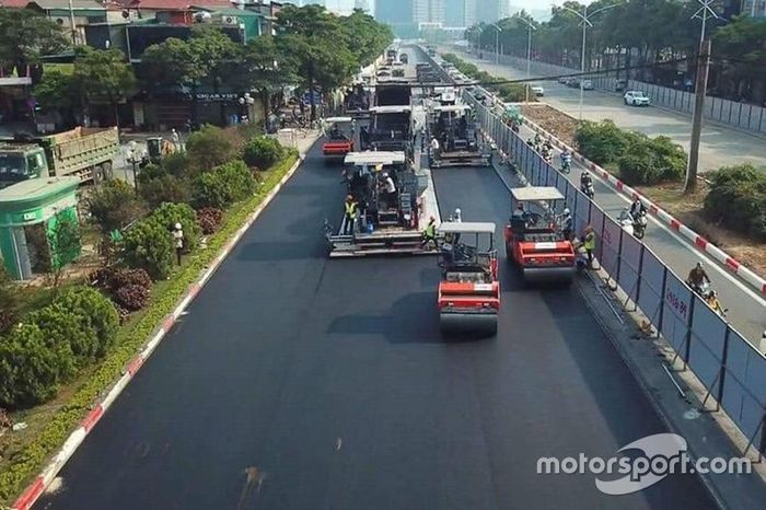 El circuito de F1 de Hanoi está en marcha 