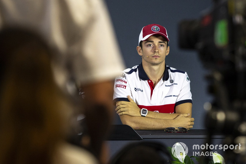 Charles Leclerc, Sauber in press conference